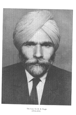 The Late Dr H. B. Singh