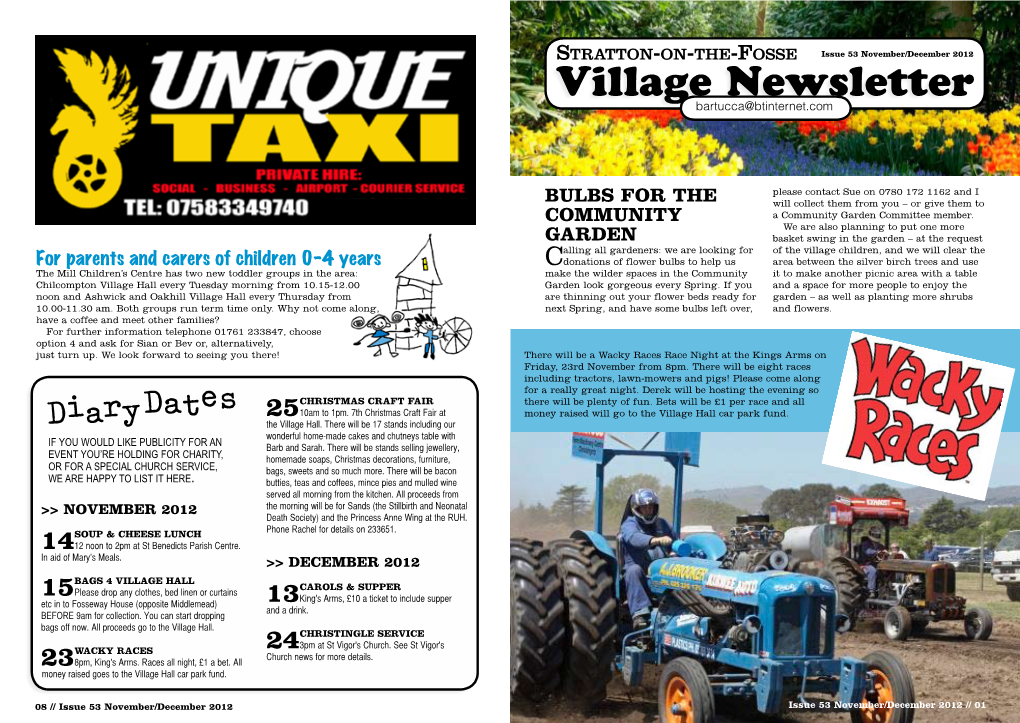 Village Newsletter Bartucca@Btinternet.Com