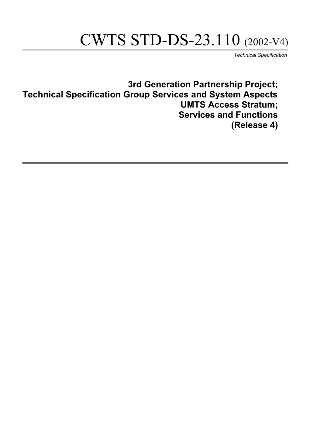 Technical Specification Group Services and System Aspects s2