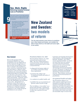 New Zealand and Sweden: Two Models of Reform