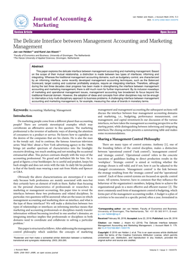 The Delicate Interface Between Management Accounting And