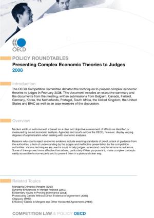 Presenting Complex Economic Theories to Judges 2008