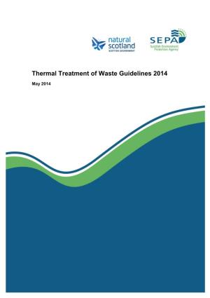 Thermal Treatment of Waste Guidelines (2014)
