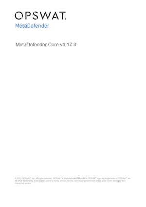 Metadefender Core V4.17.3