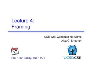 Lecture 4: Framing