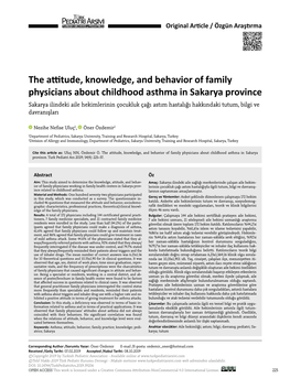 The Attitude, Knowledge, and Behavior of Family Physicians About