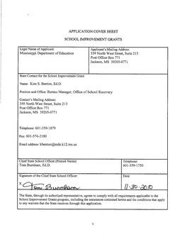 Mississippi SIG Grant Application (PDF)