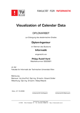 Visualization of Calendar Data