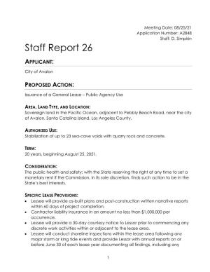 Staff Report 26