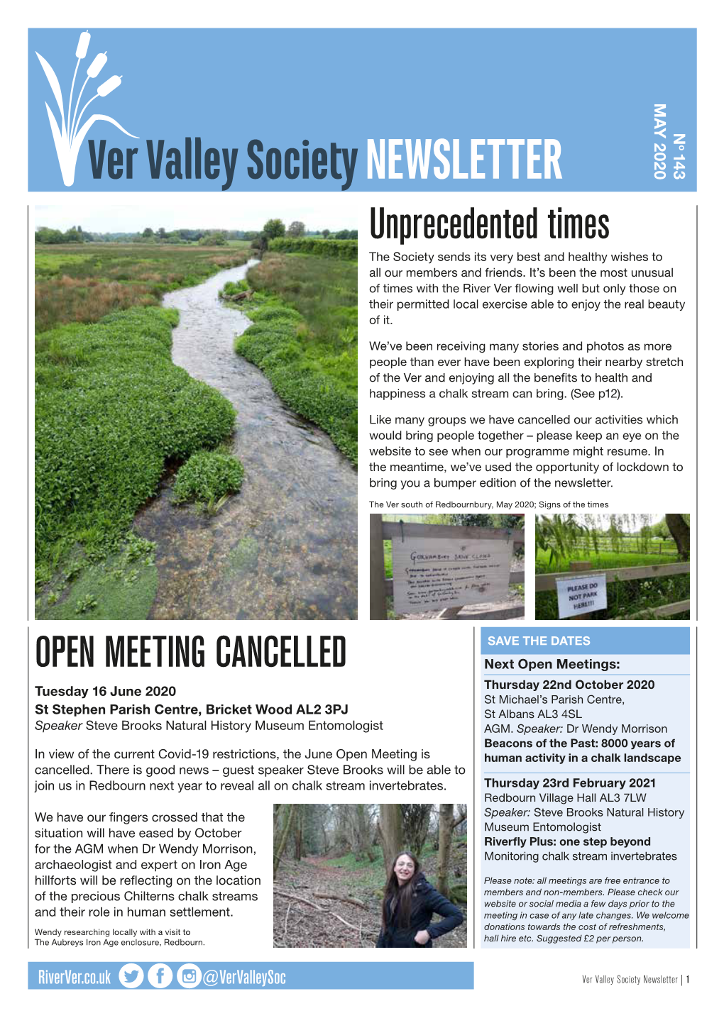Valley Society Newsletter | 1 CHAIRMAN’S REPORT by JOHN PRITCHARD