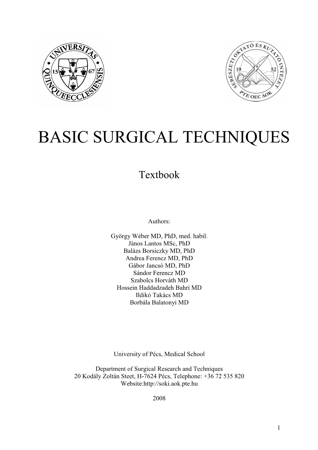 Basic Surgical Techniques