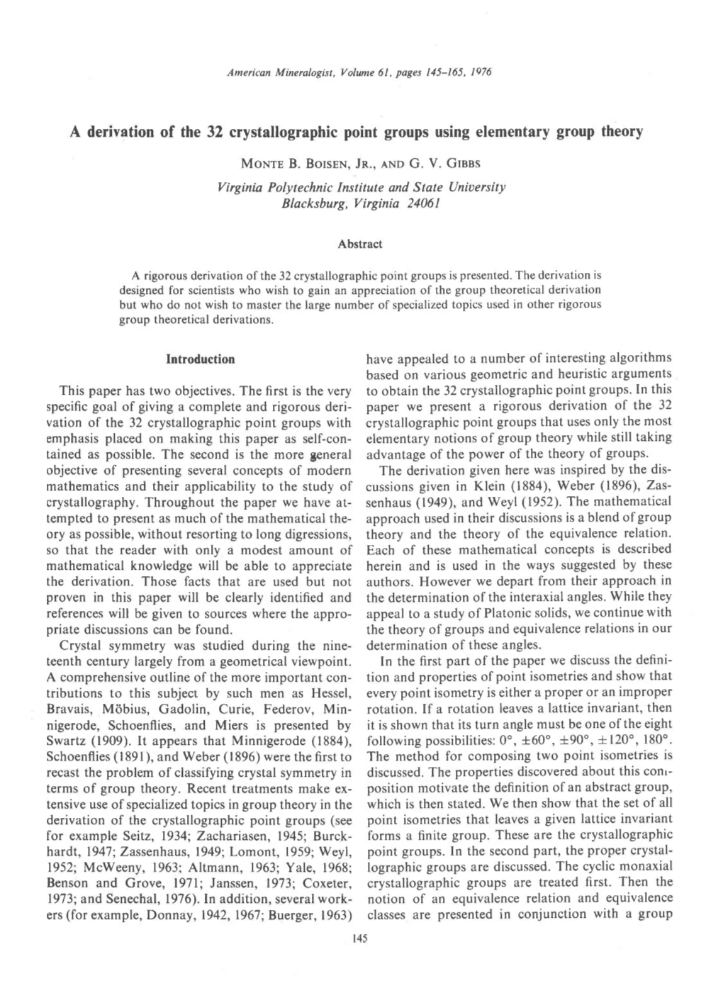 A Derivation of the 32 Crystallographic Point Groups Using Elementary