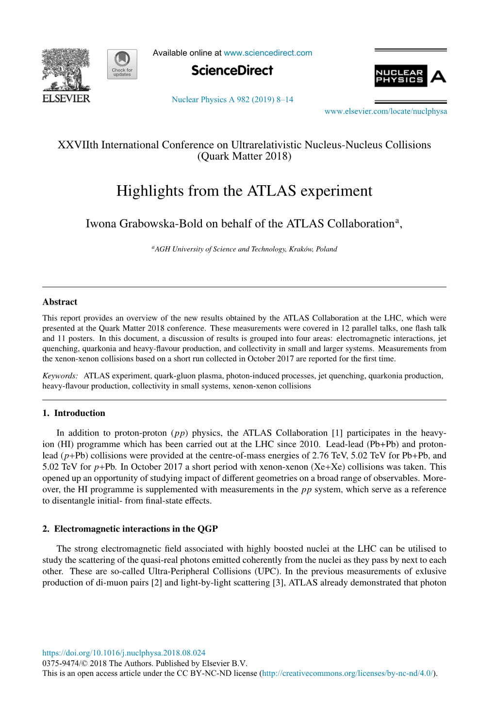Highlights from the ATLAS Experiment