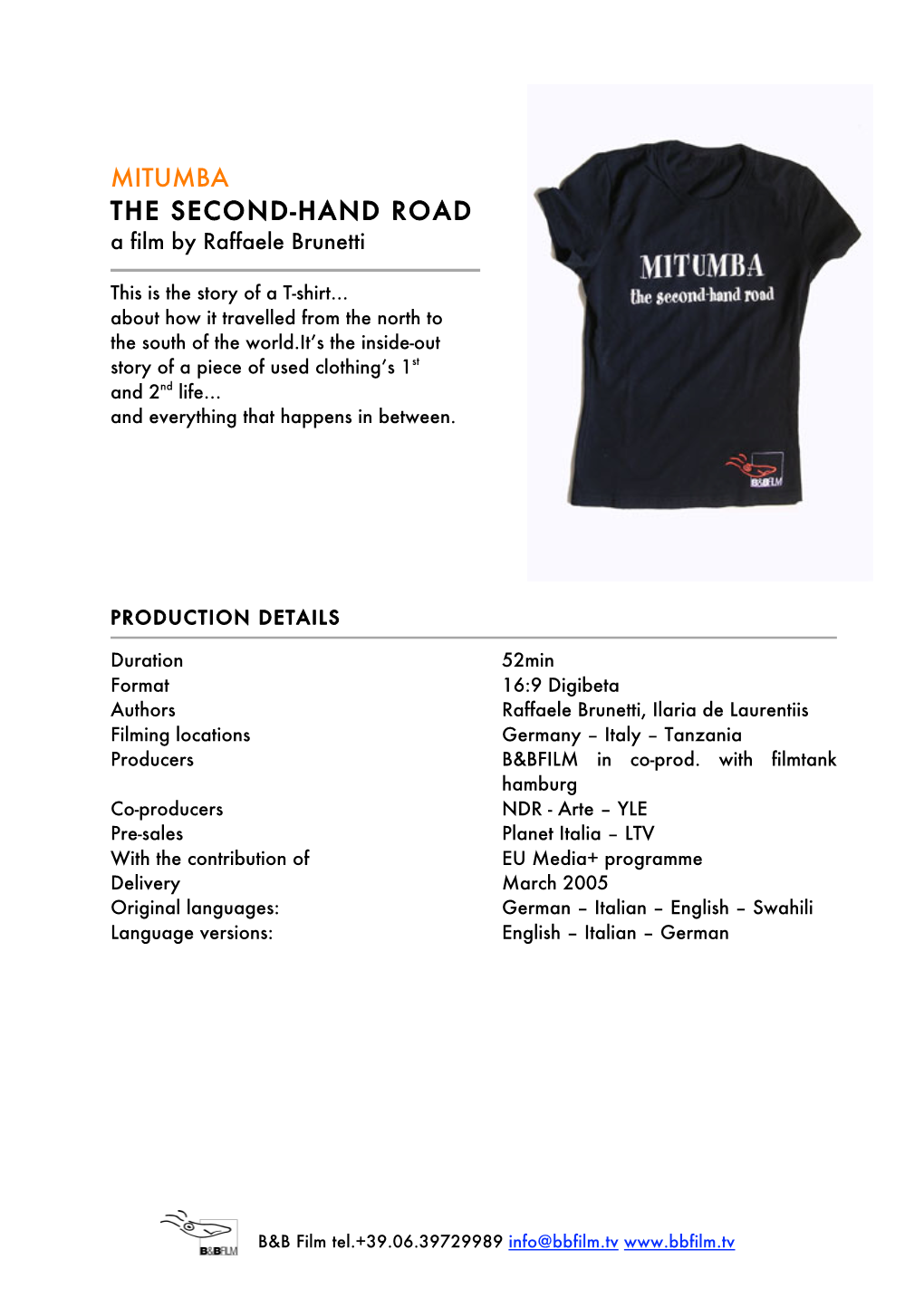 MITUMBA the SECOND-HAND ROAD a Film by Raffaele Brunetti