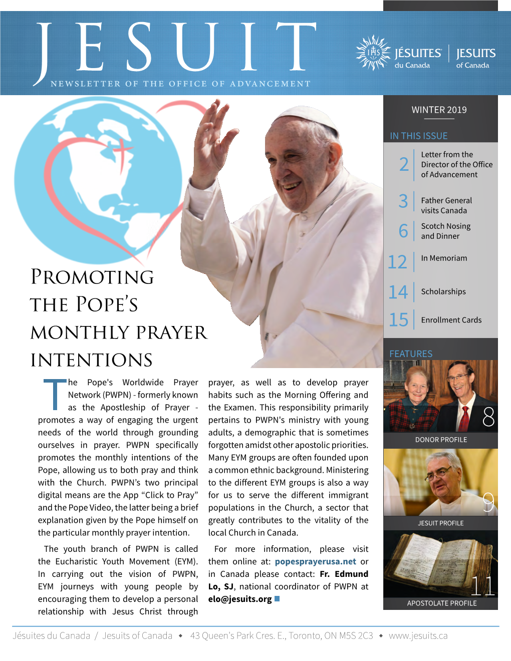 Promoting the Pope's Monthly Prayer Intentions