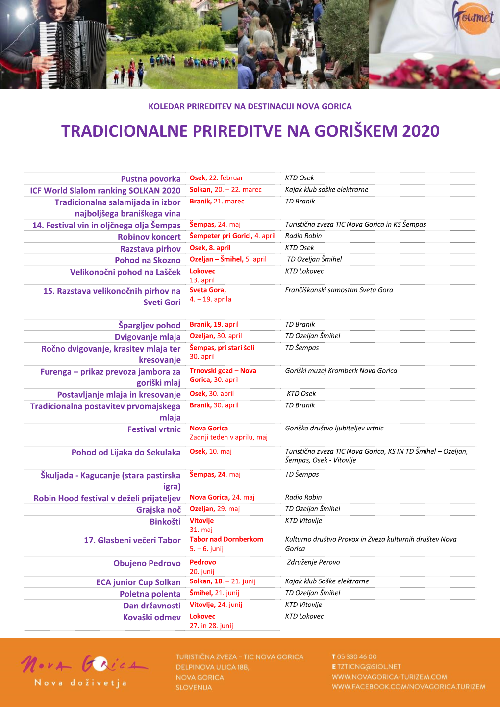 Tradicionalne Prireditve Na Goriškem 2020