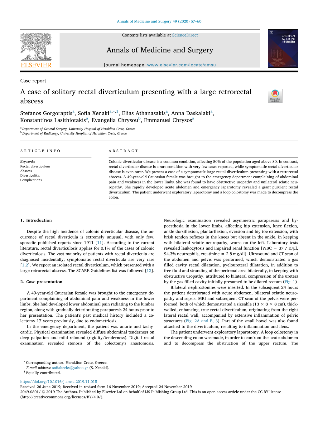 A Case of Solitary Rectal Diverticulum Presenting with a Large Retrorectal Abscess T