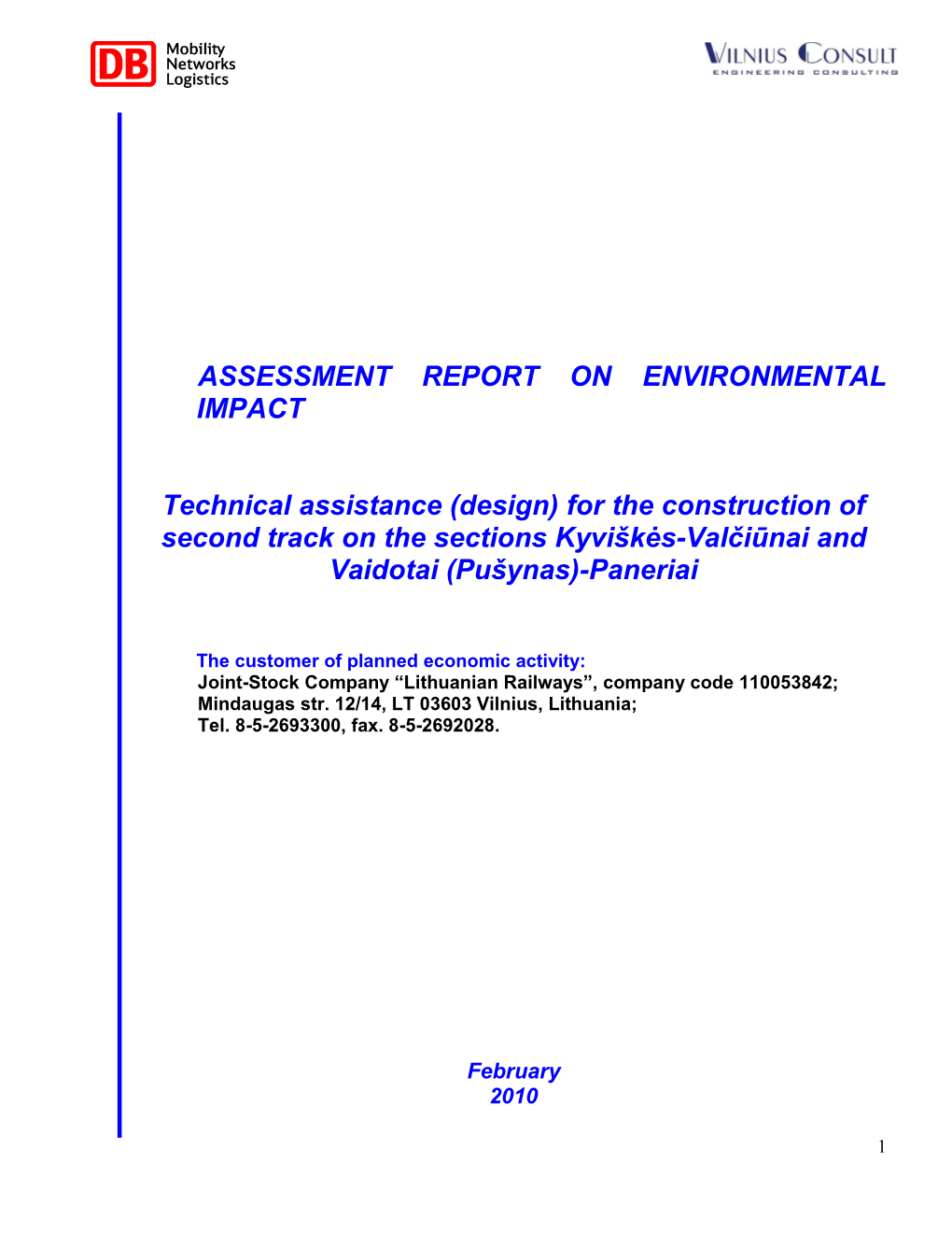 Assessment Report on Environmental Impact