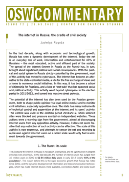 The Internet in Russia: the Cradle of Civil Society