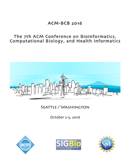 ACM-BCB 2016 the 7Th ACM Conference on Bioinformatics