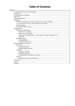 Table of Contents Persint
