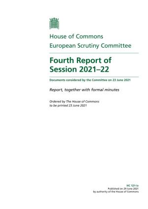 Fourth Report of Session 2021–22