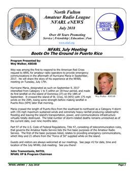 North Fulton Amateur Radio League NFARL Enews