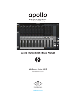 Apollo Thunderbolt Console Software Manual