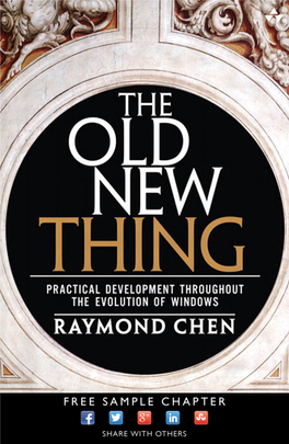 The Old New Thing: Practical Development Throughout The