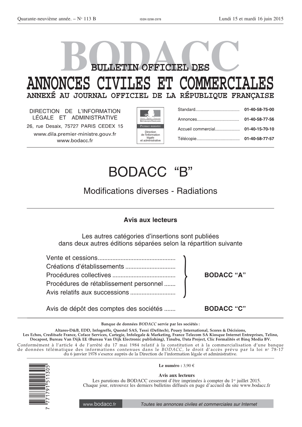 Bodacc Bulletin Officiel Des Annonces Civiles Et