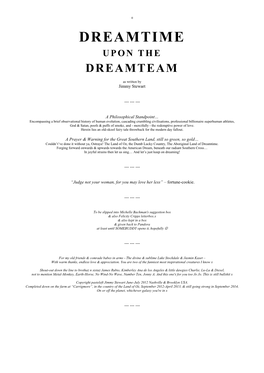 Dreamtime Upon the Dreamteam