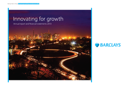 Innovating for Growth Annual Report and Financial Statements 2013 Barclays Bank of Kenya Annual Report and Financial Statements 2013