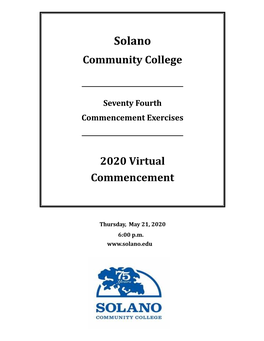 2020 Graduation Program