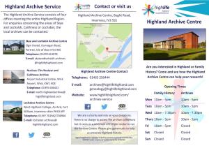 Highland-Archive-Centre-Leaflet.Pdf