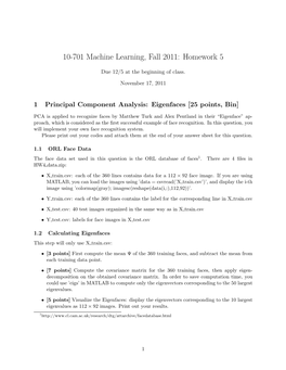 10-701 Machine Learning, Fall 2011: Homework 5