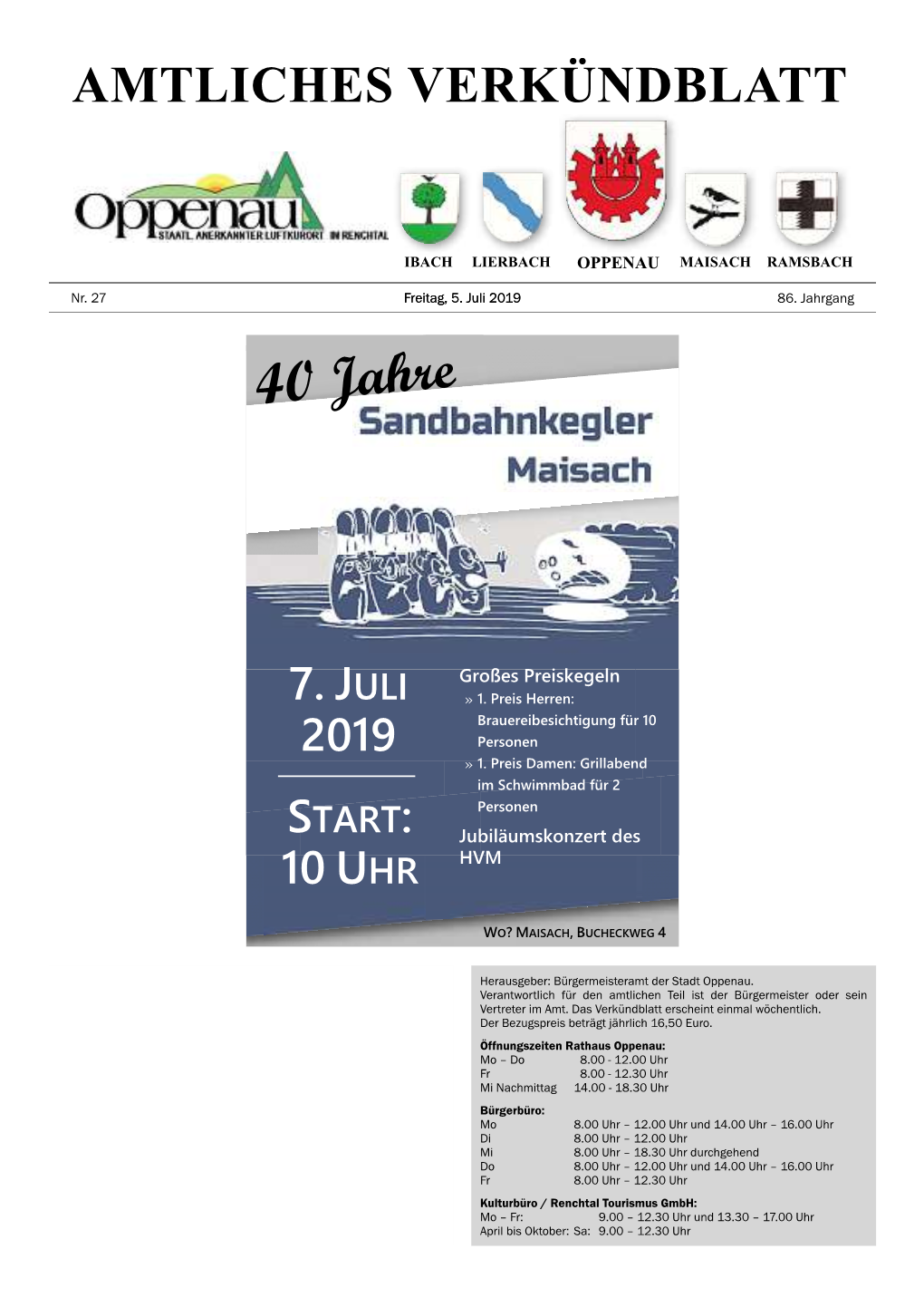 Verkündblatt KW 27 2019