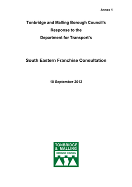 South Eastern Franchise Consultation