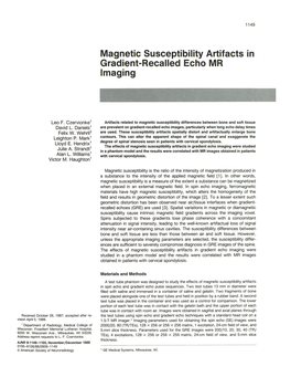 Magnetic Susceptibility Artifacts in Gradient-Recalled Echo MR Imaging