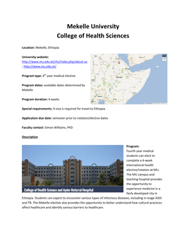 Mekelle University College of Health Sciences