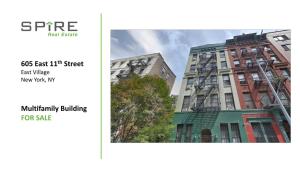 605 East 11Th Street Multifamily Building for SALE
