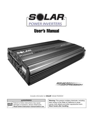 Solar Power Inverters Users Manual