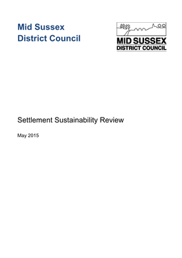 Settlement Sustainability Review (May 2015)