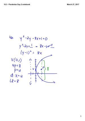 10.3 ­ Parabolas Day 2.Notebook March 27, 2017