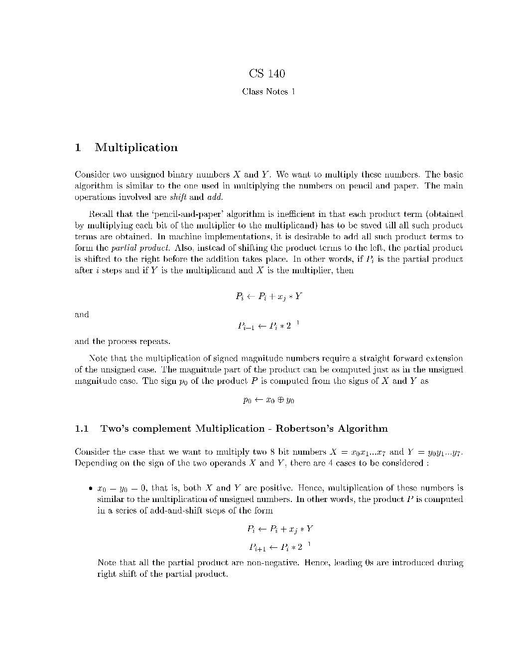 1 Multiplication