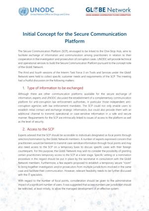 Initial Concept for the Secure Communication Platform