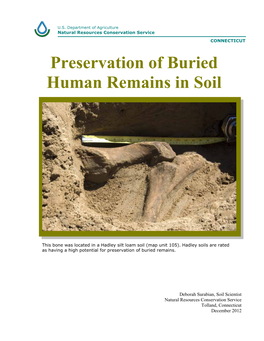 Preservation of Buried Human Remains in Soil by Map Unit, Soil Survey of the State of Connecticut