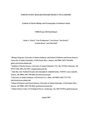 North Pacific Research Board Project Final Report