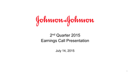 2Nd Quarter 2015 Earnings Call Presentation