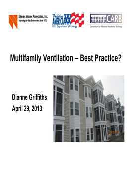 Multifamily Ventilation – Best Practice?
