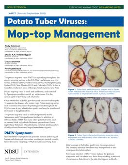 Potato Tuber Viruses: Mop-Top Management A1777